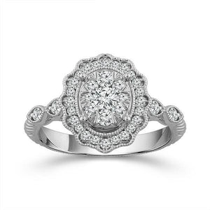 Diamond Engagement Ring 0.63 ct tw 14k White Gold