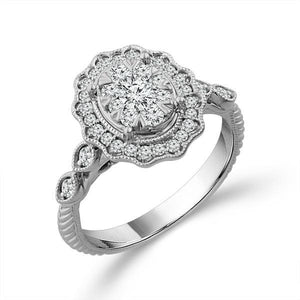 Diamond Engagement Ring 0.63 ct tw 14k White Gold