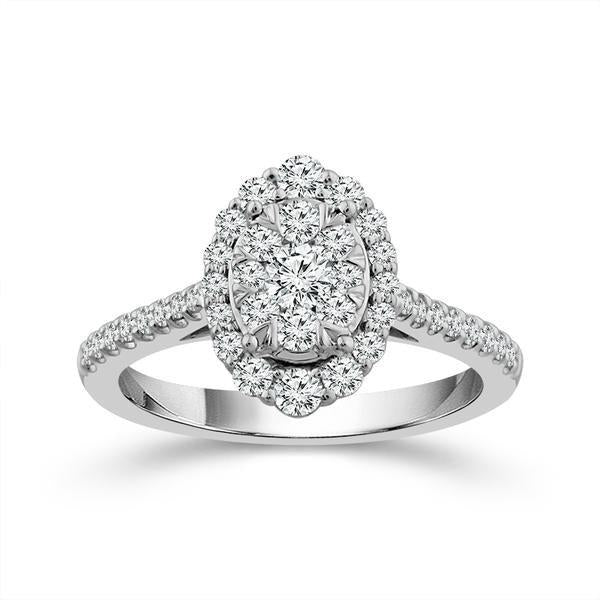 Diamond Engagement Ring 0.75 ct tw 14k White Gold
