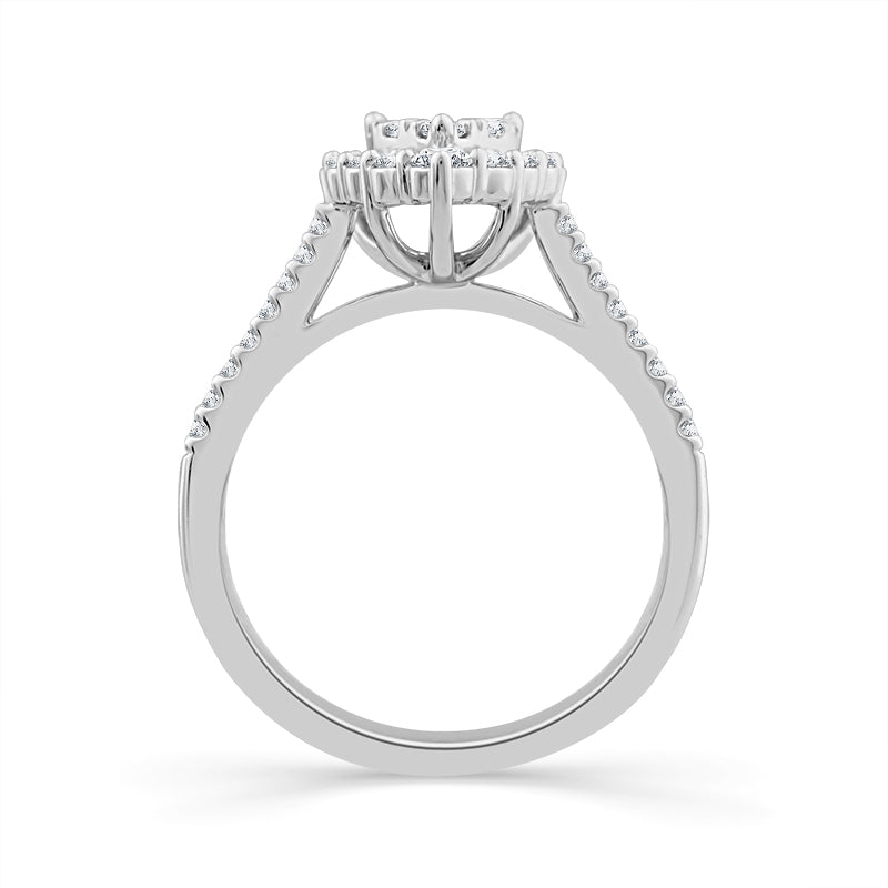 Diamond Engagement Ring 0.75 ct tw 14k White Gold
