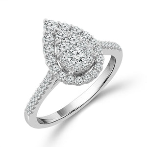Diamond Engagement Ring 0.75 ct tw 14k White Gold