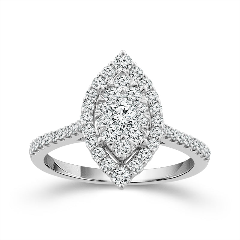 Diamond Engagement Ring 0.75 ct tw 14k White Gold