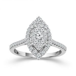 Diamond Engagement Ring 0.75 ct tw 14k White Gold