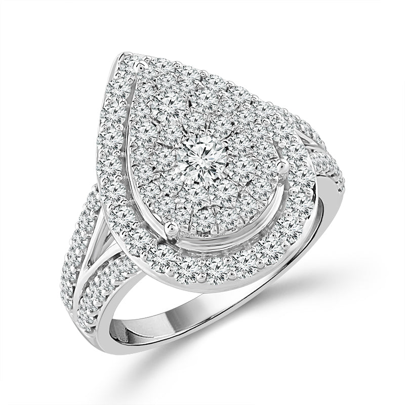 Diamond Engagement Ring 1.50 ct tw 10k White Gold