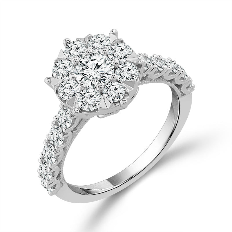 Diamond Engagement Ring 1.50 ct tw 14k White Gold