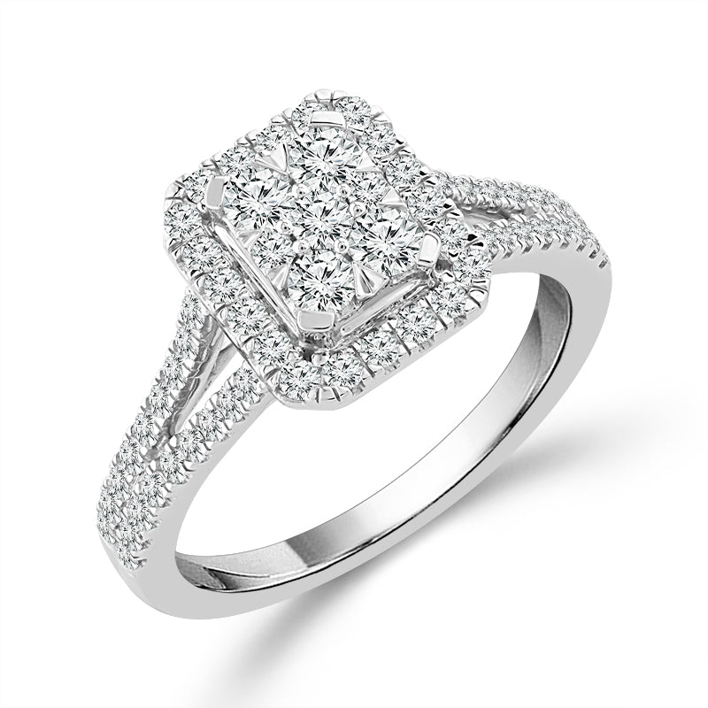 Diamond Engagement Ring 0.75 ct tw 14k White Gold