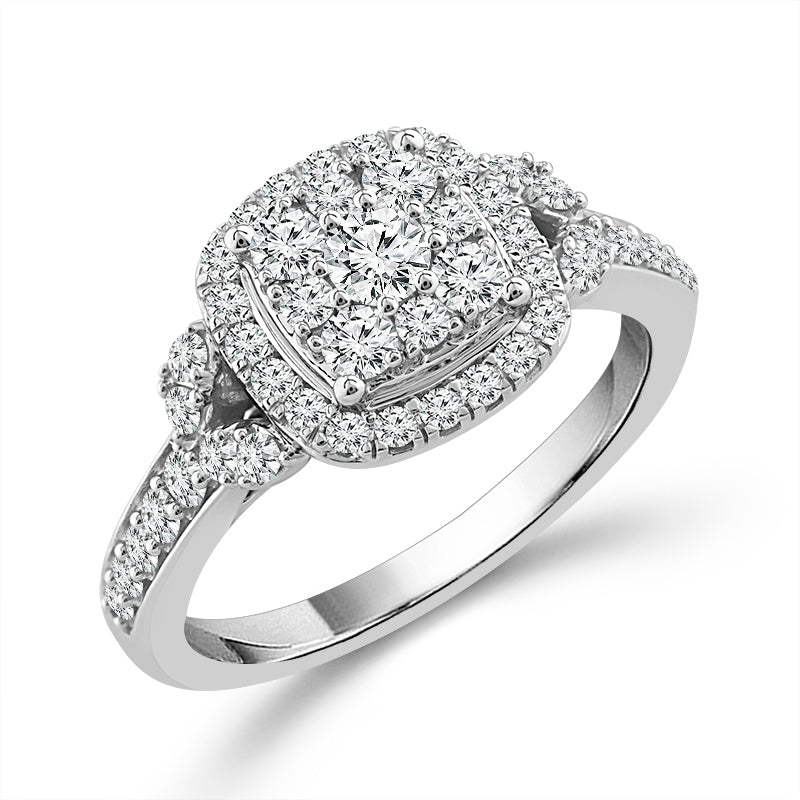 Diamond Engagement Ring 0.75 ct tw 14k White Gold