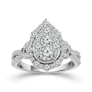 Diamond Engagement Ring 1.25 ct tw 14k White Gold