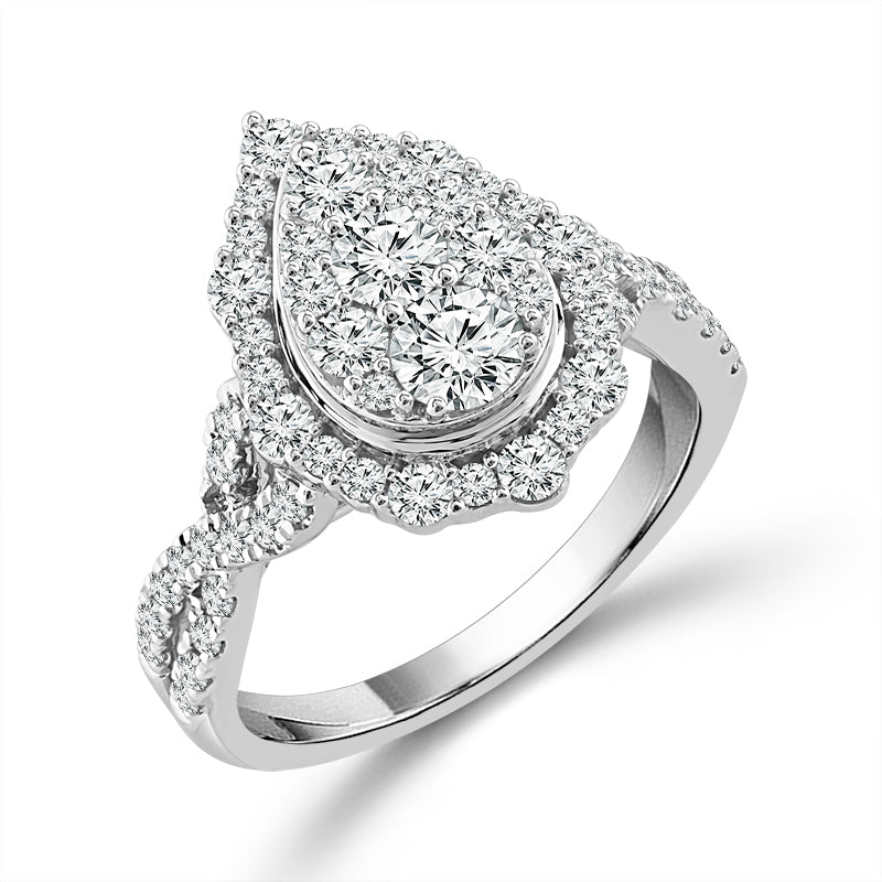Diamond Engagement Ring 1.25 ct tw 14k White Gold