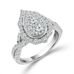 Diamond Engagement Ring 1.25 ct tw 14k White Gold