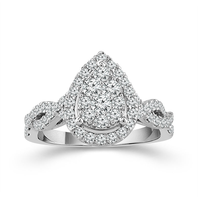 Diamond Engagement Ring 0.75 ct tw 14k White Gold