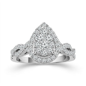 Diamond Engagement Ring 0.75 ct tw 14k White Gold