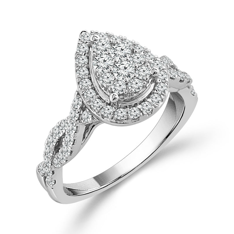 Diamond Engagement Ring 0.75 ct tw 14k White Gold
