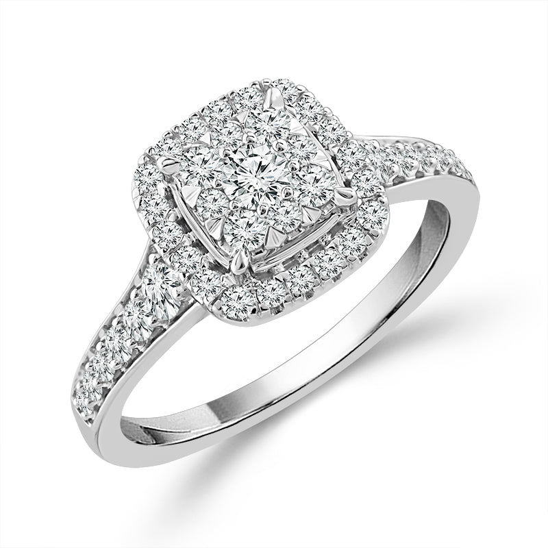 Diamond Engagement Ring 0.63 ct tw 14k White Gold