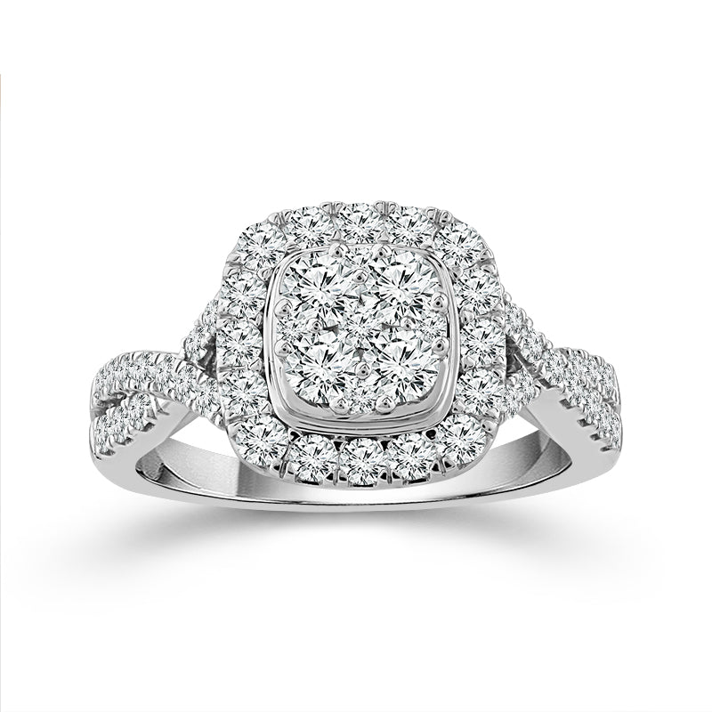 Diamond Engagement Ring 1 ct tw 14k White Gold
