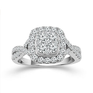 Diamond Engagement Ring 1 ct tw 14k White Gold