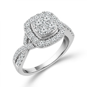 Diamond Engagement Ring 1 ct tw 14k White Gold