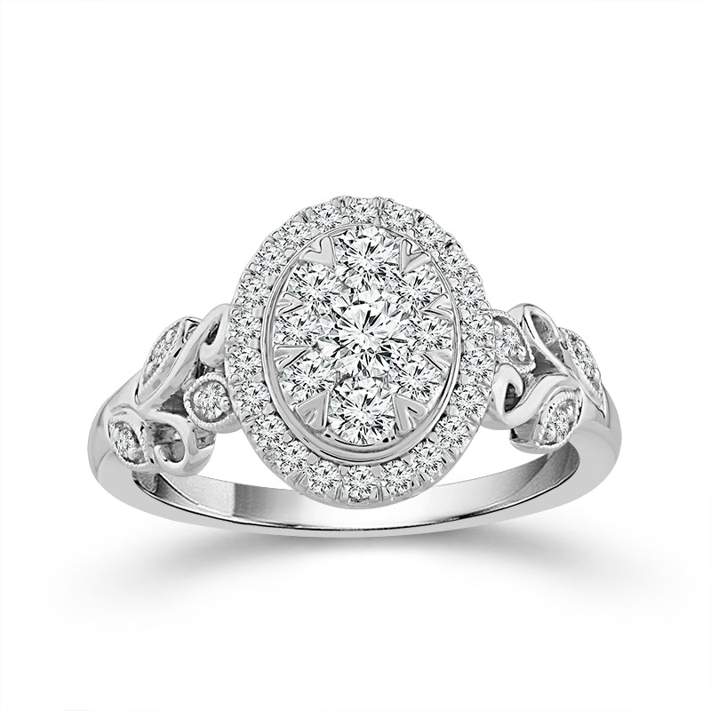 Diamond Engagement Ring 0.63 ct tw 14k White Gold