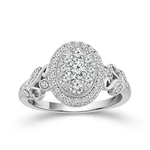 Diamond Engagement Ring 0.63 ct tw 14k White Gold