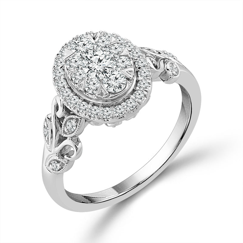 Diamond Engagement Ring 0.63 ct tw 14k White Gold