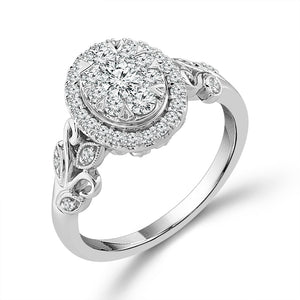 Diamond Engagement Ring 0.63 ct tw 14k White Gold