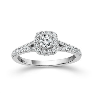 Diamond Engagement Ring 0.63 ct tw Round 14k White Gold