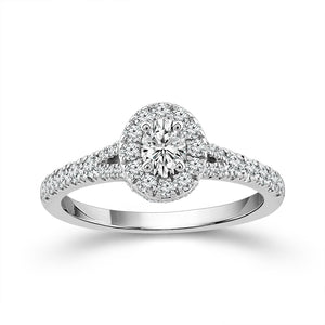 Diamond Engagement Ring 0.63 ct tw Oval 14k White Gold