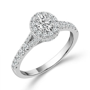 Diamond Engagement Ring 0.63 ct tw Oval 14k White Gold