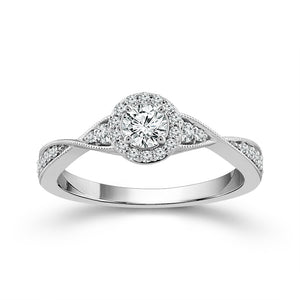 Diamond Engagement Ring 0.40 ct tw Round 14k White Gold