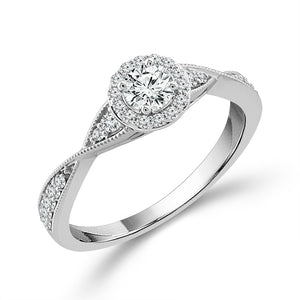 Diamond Engagement Ring 0.40 ct tw Round 14k White Gold