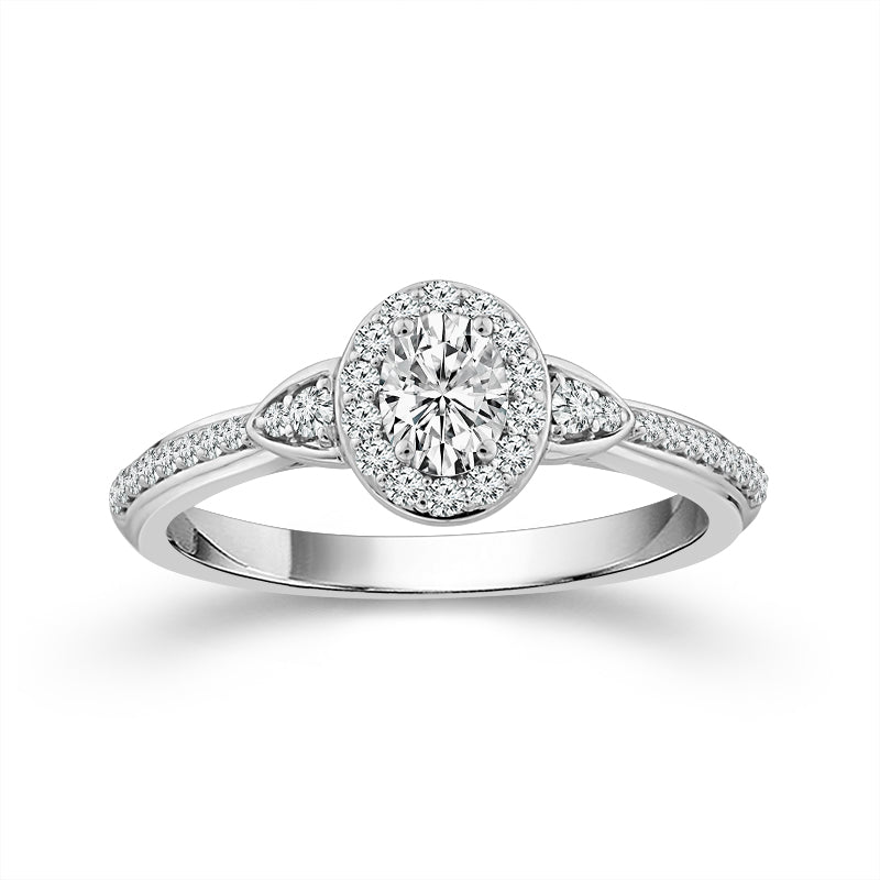 Diamond Engagement Ring 0.50 ct tw 14k White Gold