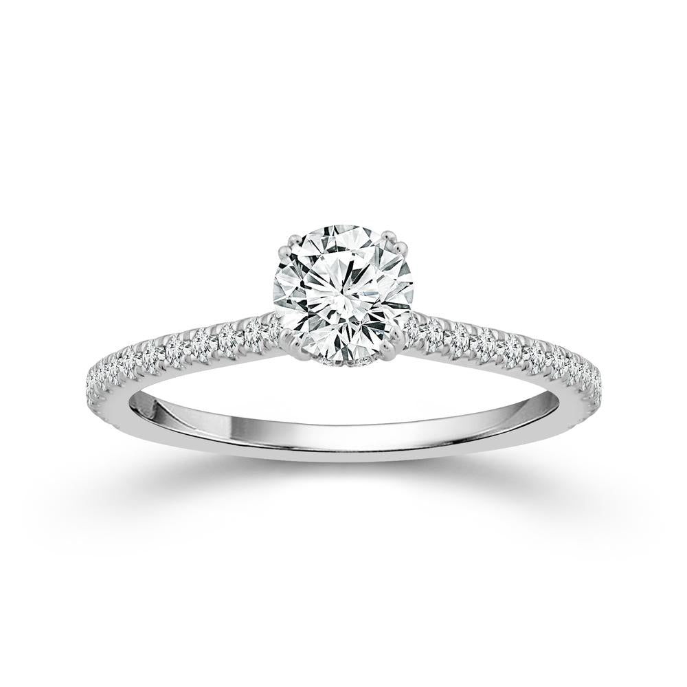 Diamond Engagement Ring 0.78 ct tw Round 14k White Gold