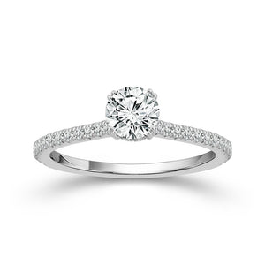 Diamond Engagement Ring 0.78 ct tw Round 14k White Gold