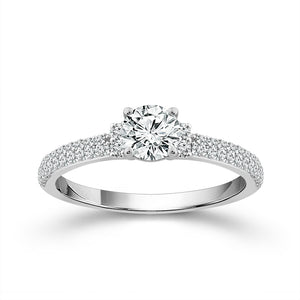 Diamond Engagement Ring 0.77 ct tw Round 14k White Gold