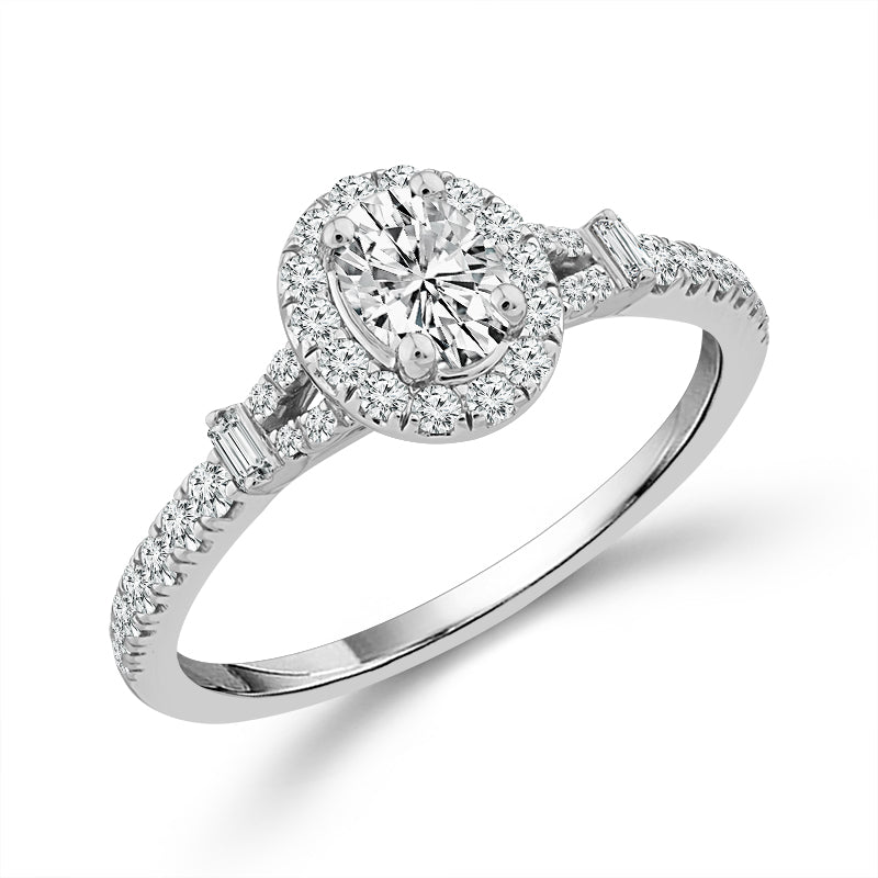Diamond Engagement Ring 0.60 ct tw 14k White Gold