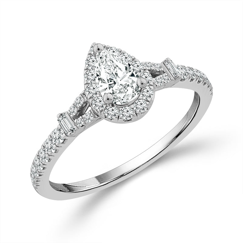 Diamond Engagement Ring 0.60 ct tw 14k White Gold