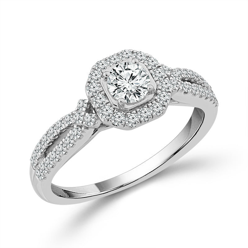Diamond Engagement Ring 0.60 ct tw 14k White Gold