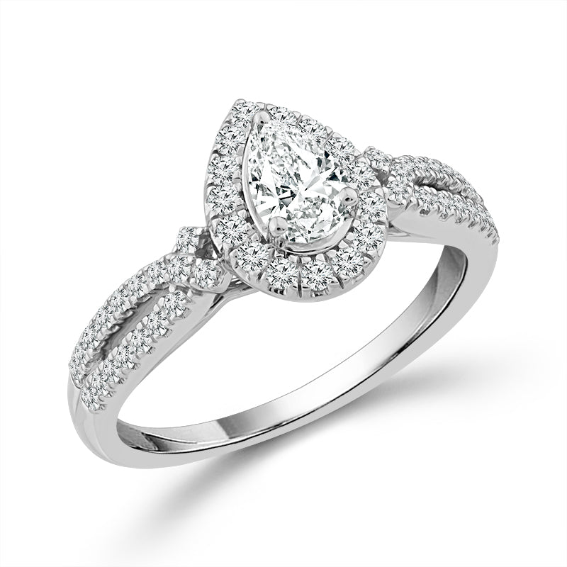 Diamond Engagement Ring 0.60 ct tw 14k White Gold