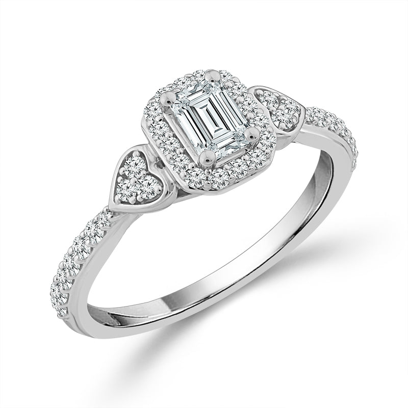 Diamond Engagement Ring 0.60 ct tw 14k White Gold