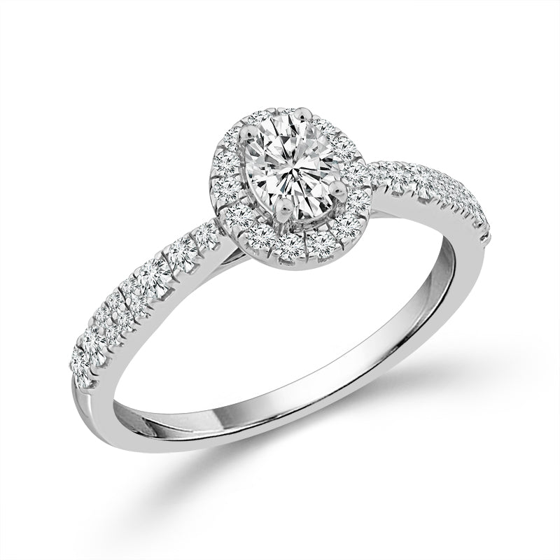 Diamond Engagement Ring 0.60 ct tw 14k White Gold