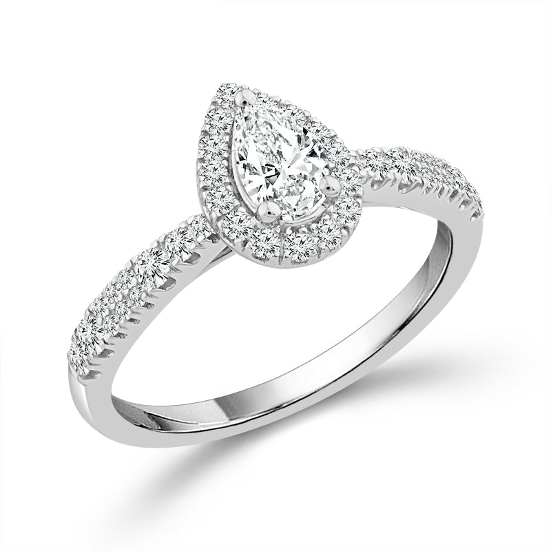 Diamond Engagement Ring 0.60 ct tw 14k White Gold
