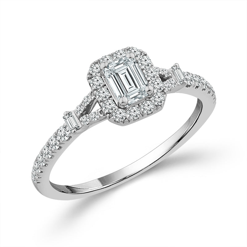 Diamond Engagement Ring 0.60 ct tw 14k White Gold