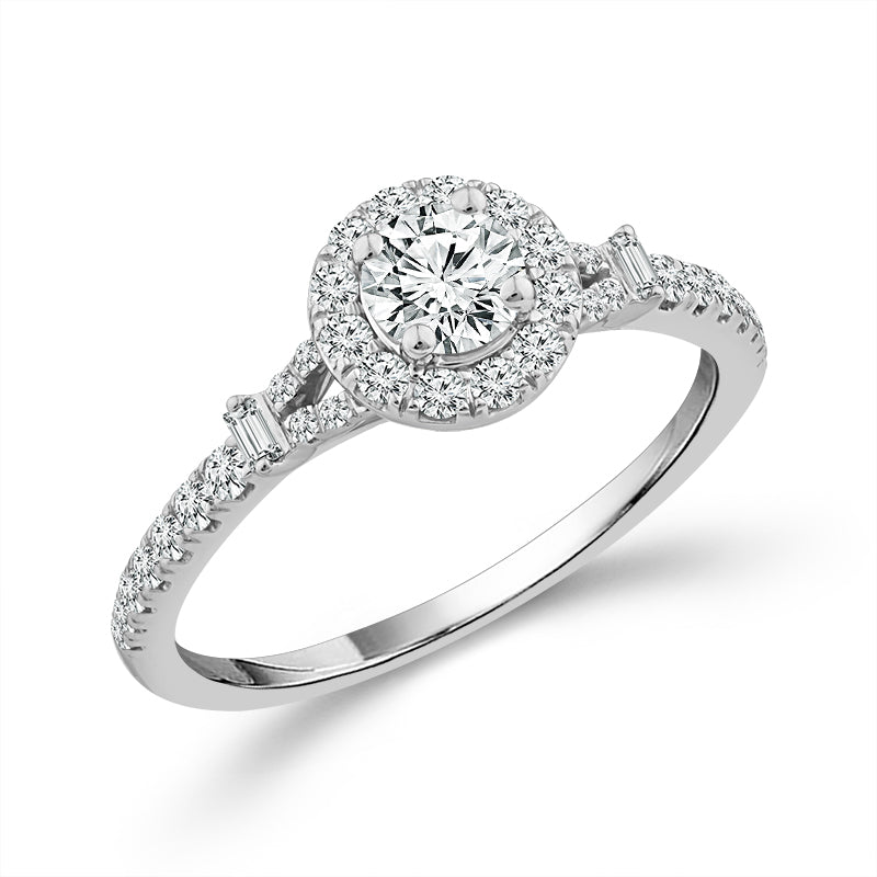 Diamond Engagement Ring 0.60 ct tw 14k White Gold