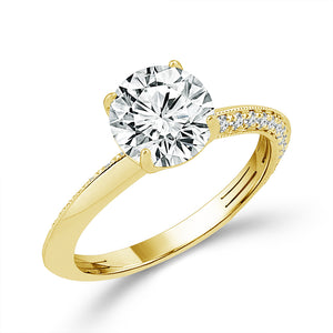 Diamond Engagement Ring 0.33 ct tw Center Round 14k Yellow Gold