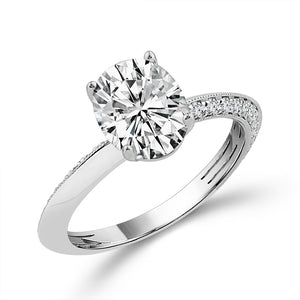 Diamond Engagement Ring 0.33 ct tw Center Oval 14k Yellow Gold