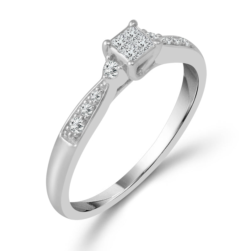 Diamond Fashion Ring 0.17 ct tw 10k White Gold