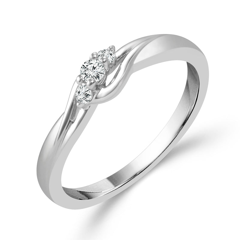 Diamond Fashion Ring 0.08 ct tw Silver