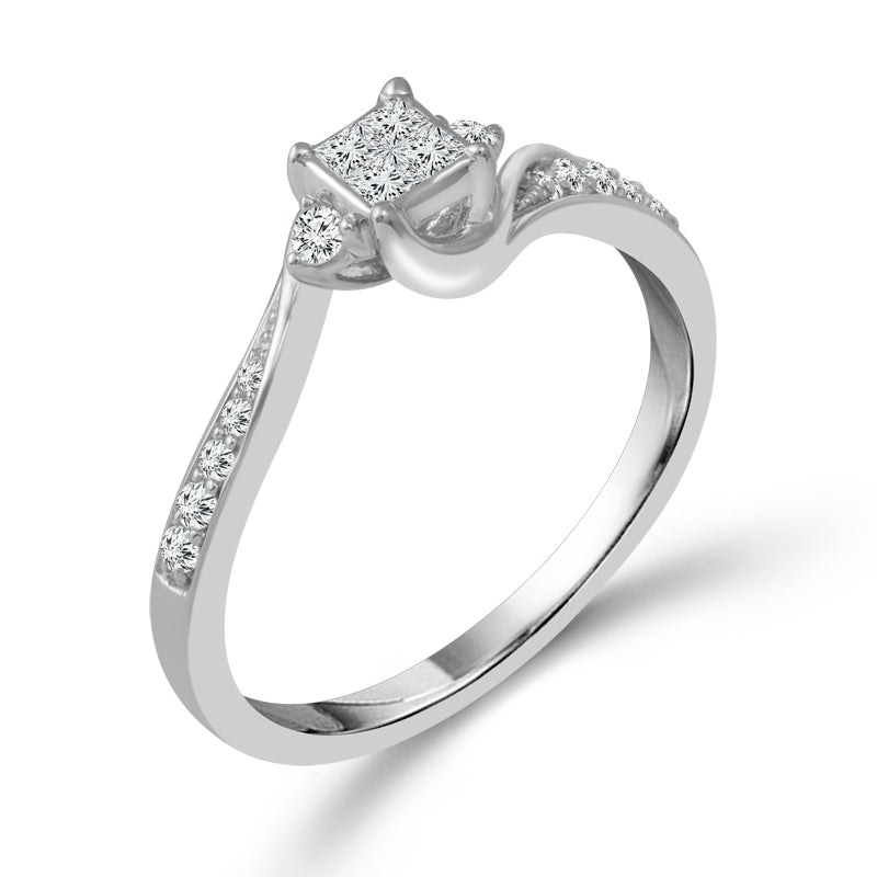 Diamond Engagement Ring 0.25 ct tw 10k White Gold