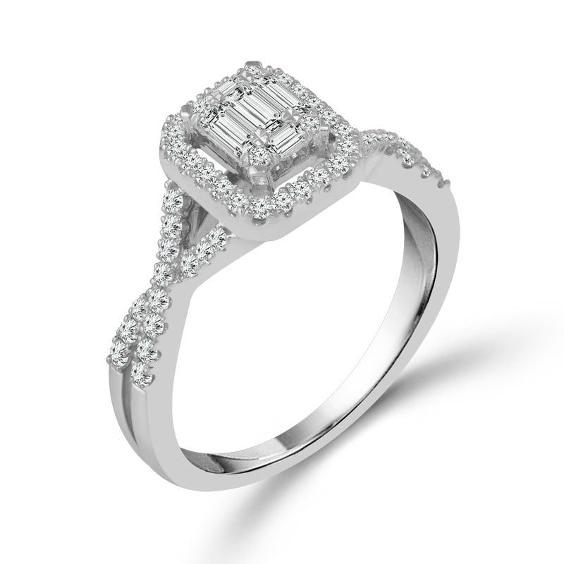 Diamond Engagement Ring 0.63 ct tw 14k White Gold