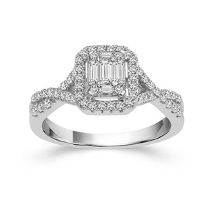 Diamond Engagement Ring 0.63 ct tw 14k White Gold